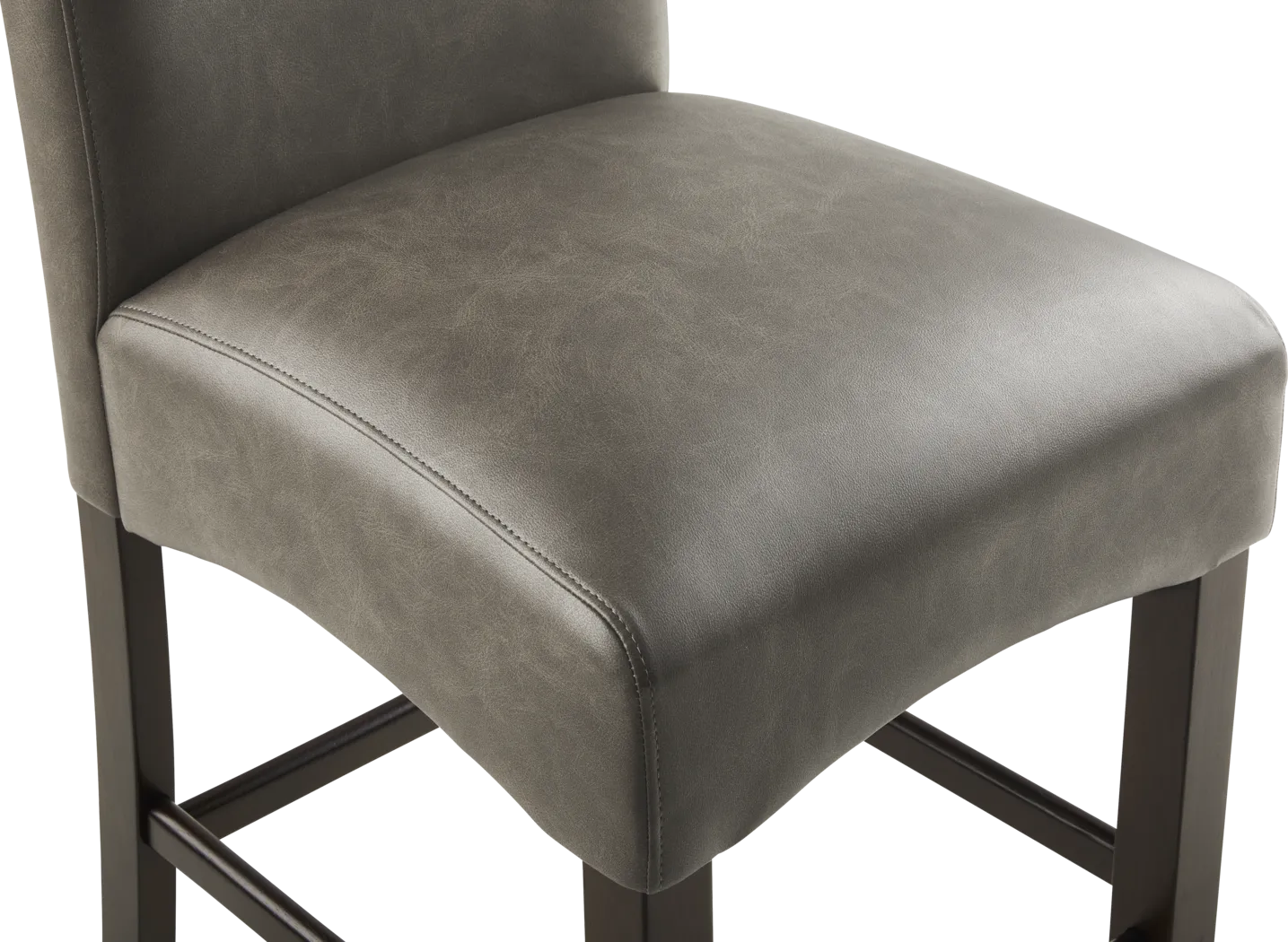 Watercolor Gray Upholstered Stool - Thumbnail - Image 4