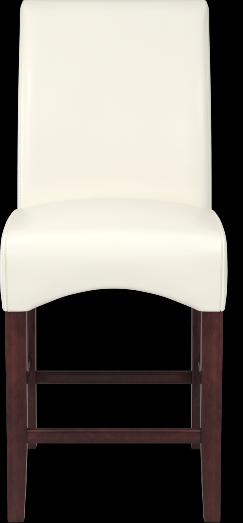 Ciara Espresso 5 Pc 48" Counter Height Dining Set with Ivory Stools - Thumbnail - Image 5