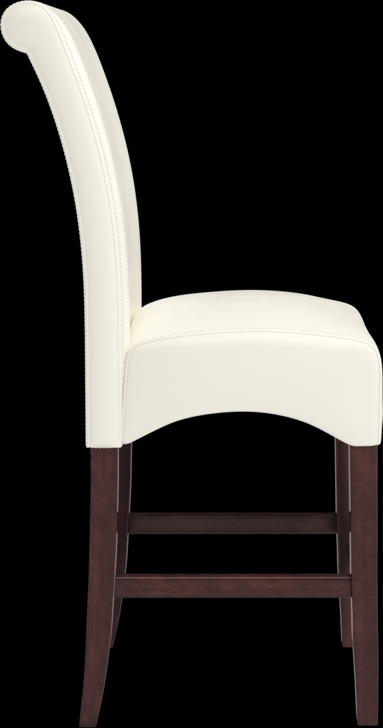 Ciara Espresso 5 Pc 48" Counter Height Dining Set with Ivory Stools - Thumbnail - Image 6