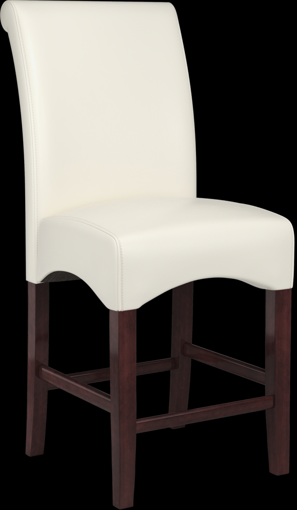 Ciara Espresso 5 Pc 48" Counter Height Dining Set with Ivory Stools - Thumbnail - Image 4