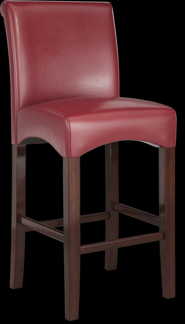 Galeno Cherry 3 Pc Bar Set with Red Barstools - Thumbnail - Image 4