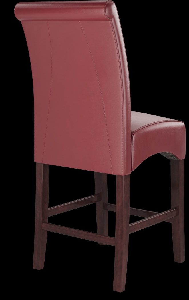 Ciara Espresso 5 Pc 48" Counter Height Dining Set with Red Stools - Thumbnail - Image 7