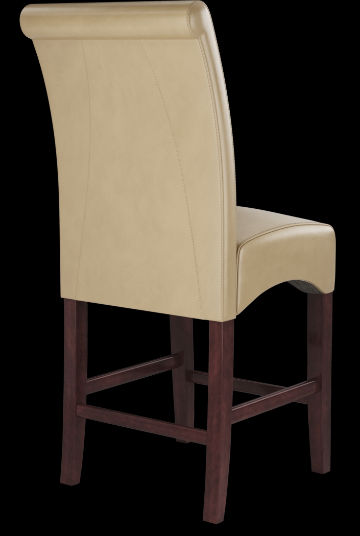 Ciara Espresso 5 Pc 48" Counter Height Dining Set with Tan Stools - Thumbnail - Image 7