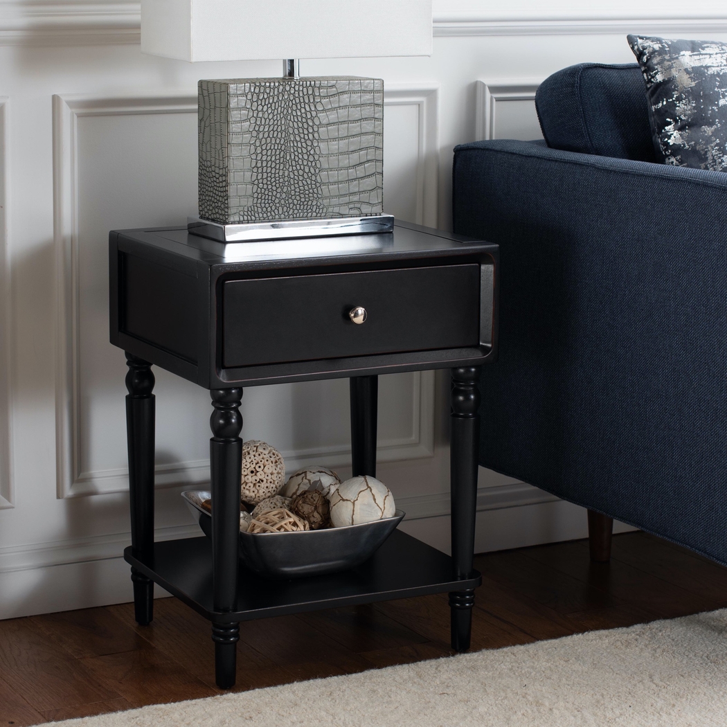 Wateree Black Nightstand - Thumbnail - Image 3