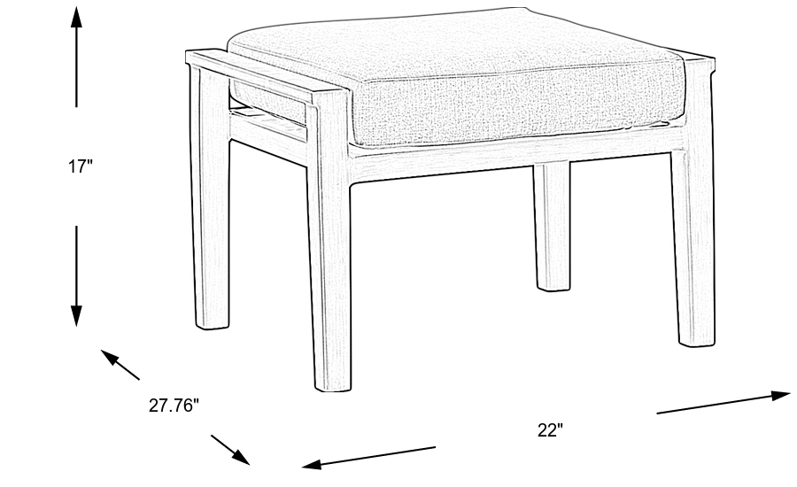 Dimension Image. Please refer to the Dimension Tab on this page for dimension details.