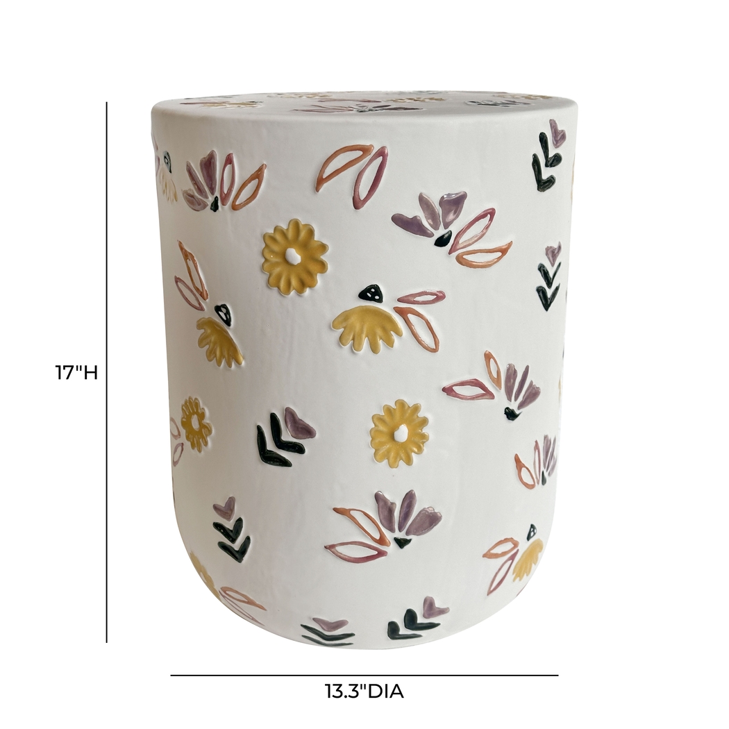 Waternola White Garden Stool - Thumbnail - Image 3