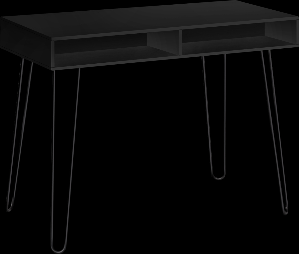 Waterpine Black Desk - Thumbnail - Image 1