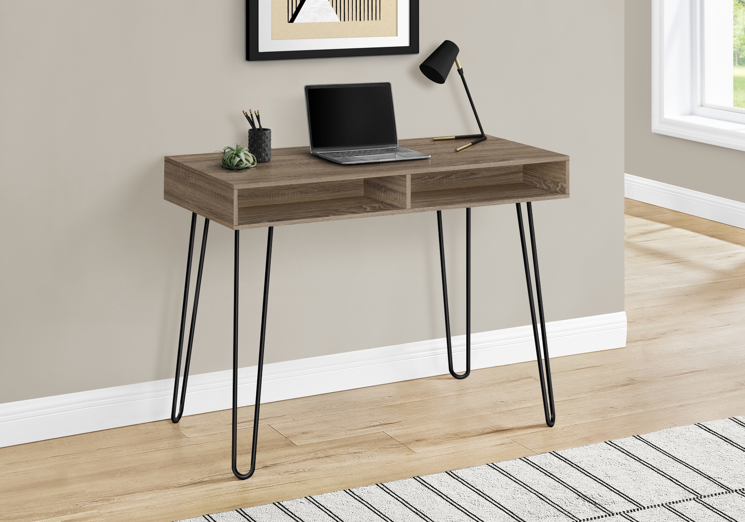 Waterpine Taupe Desk - Thumbnail - Image 3