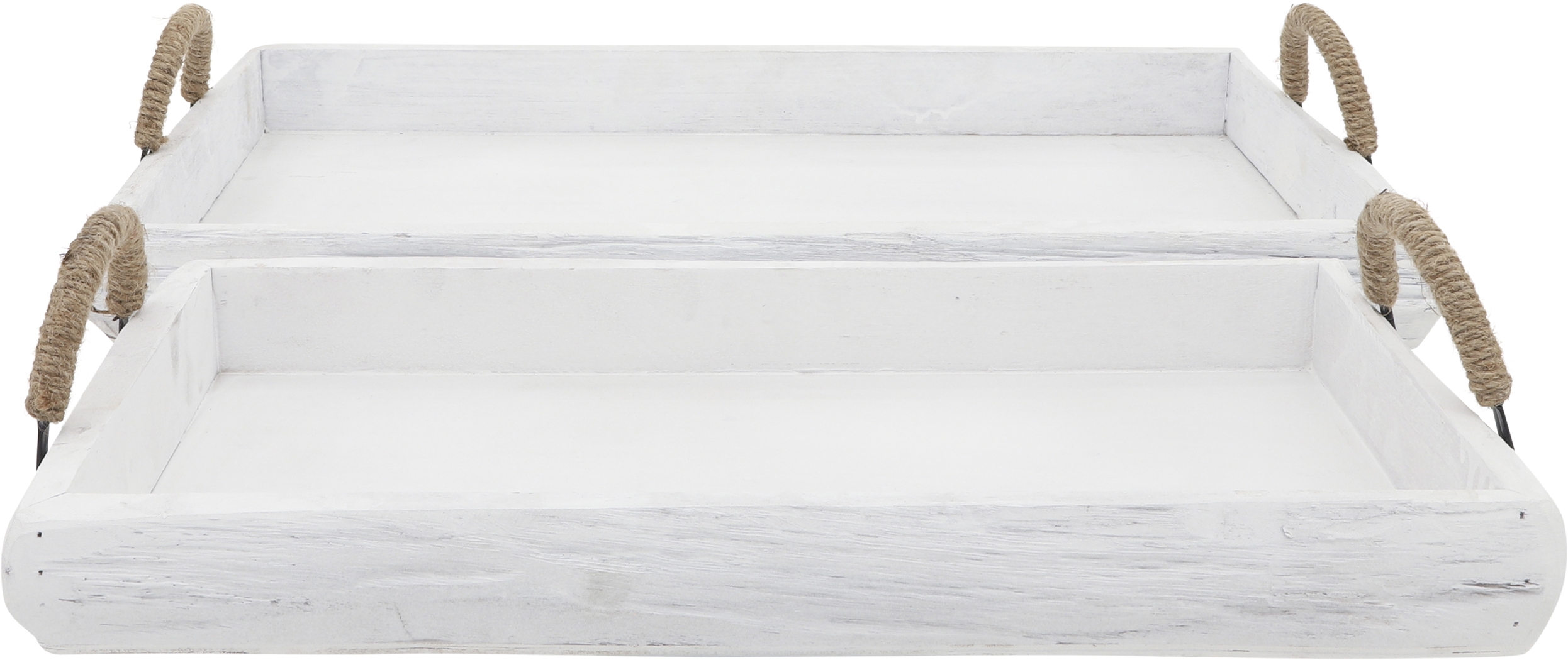 Watersilk White Tray, Set of 2 - Thumbnail - Image 3