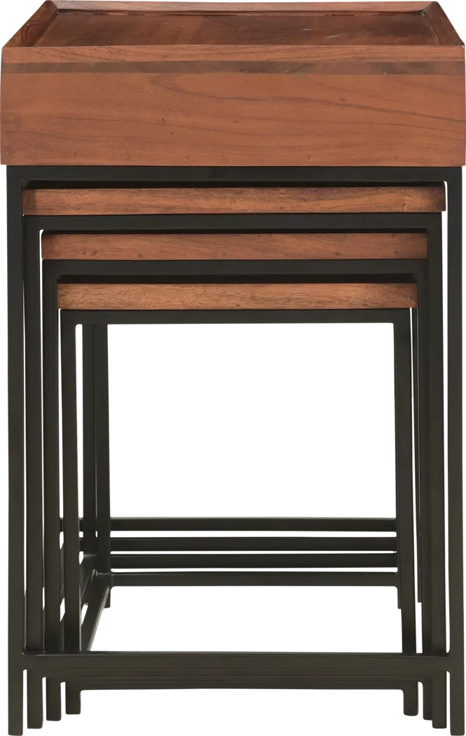 Waterston Brown Nesting Tables Set of 4 - Thumbnail - Image 6