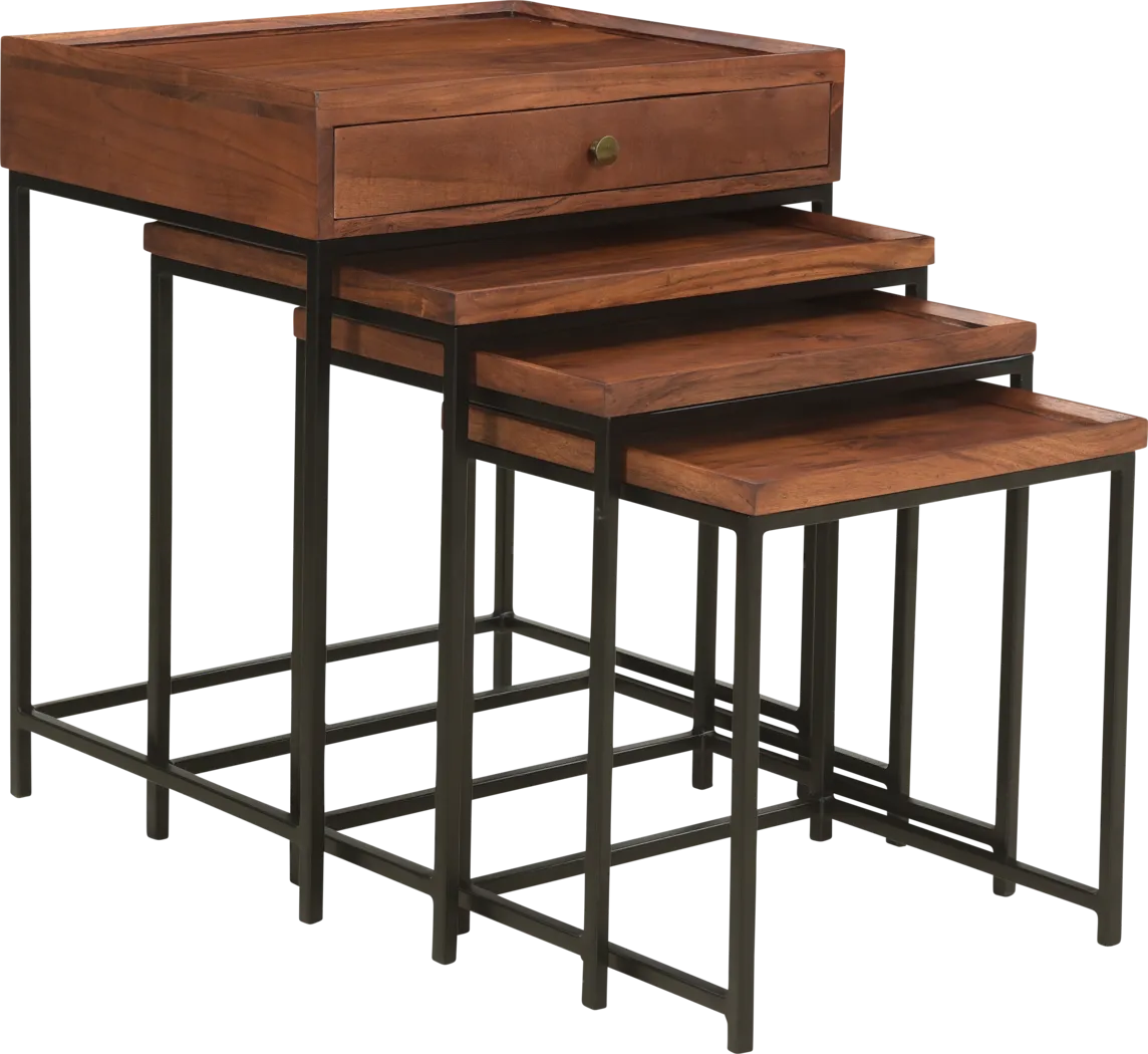 Waterston Brown Nesting Tables Set of 4 - Thumbnail - Image 1