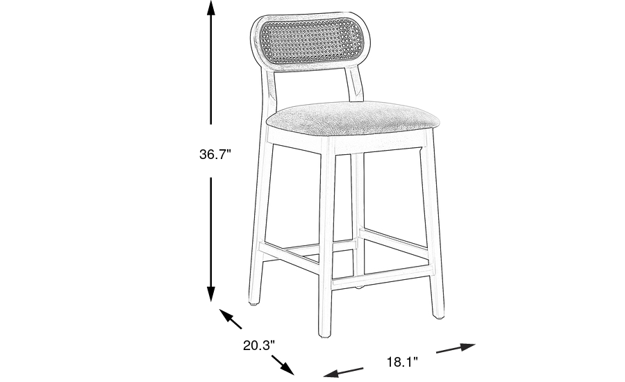 Dimension Image. Please refer to the Dimension Tab on this page for dimension details.