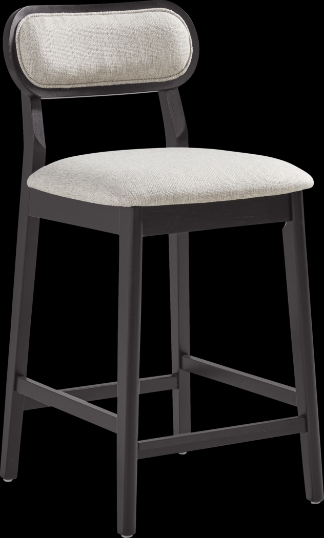 Watertown Black Upholstered Counter Height Stool - Thumbnail - Image 1