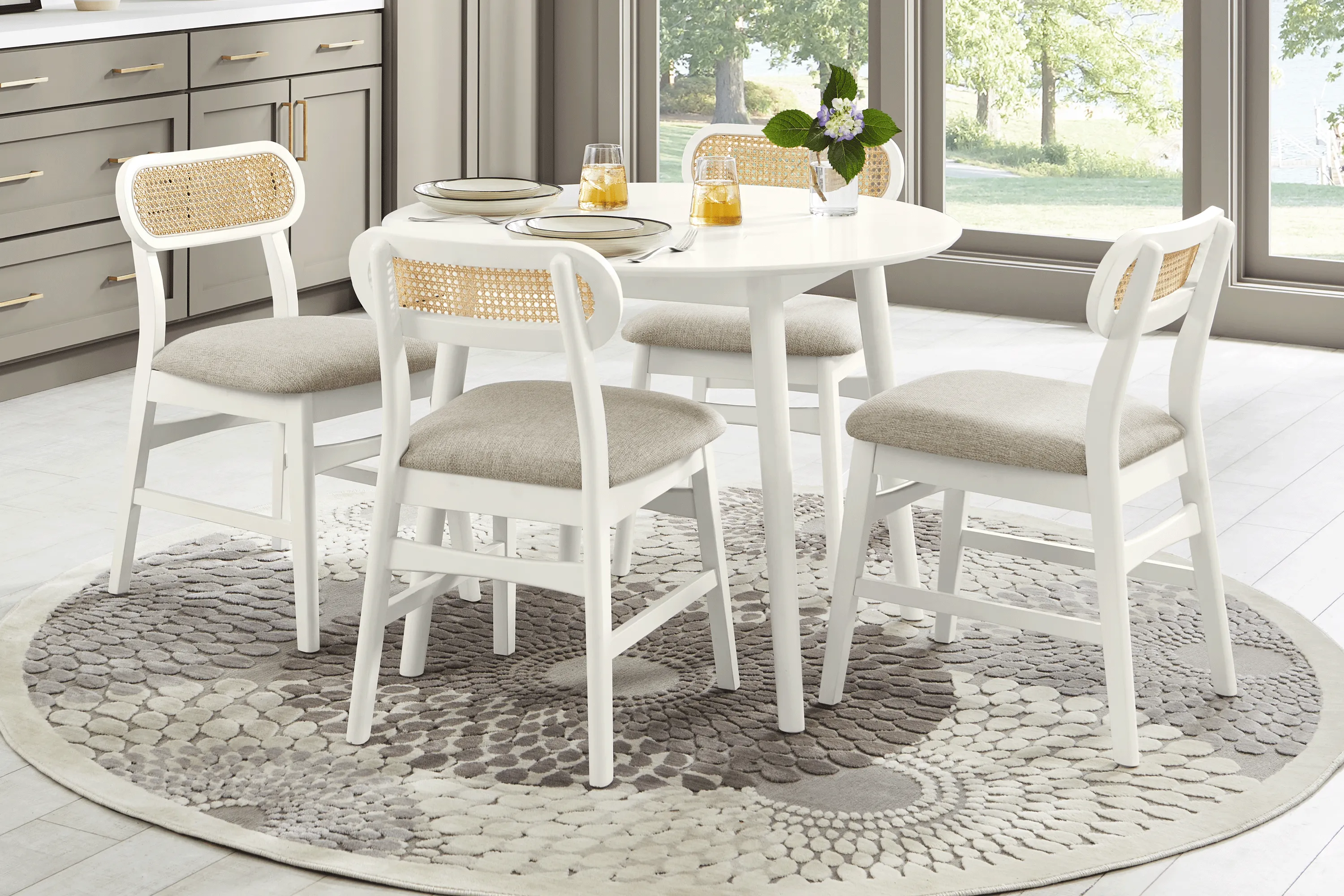 Watertown White Round Dining Table - Thumbnail - Image 2