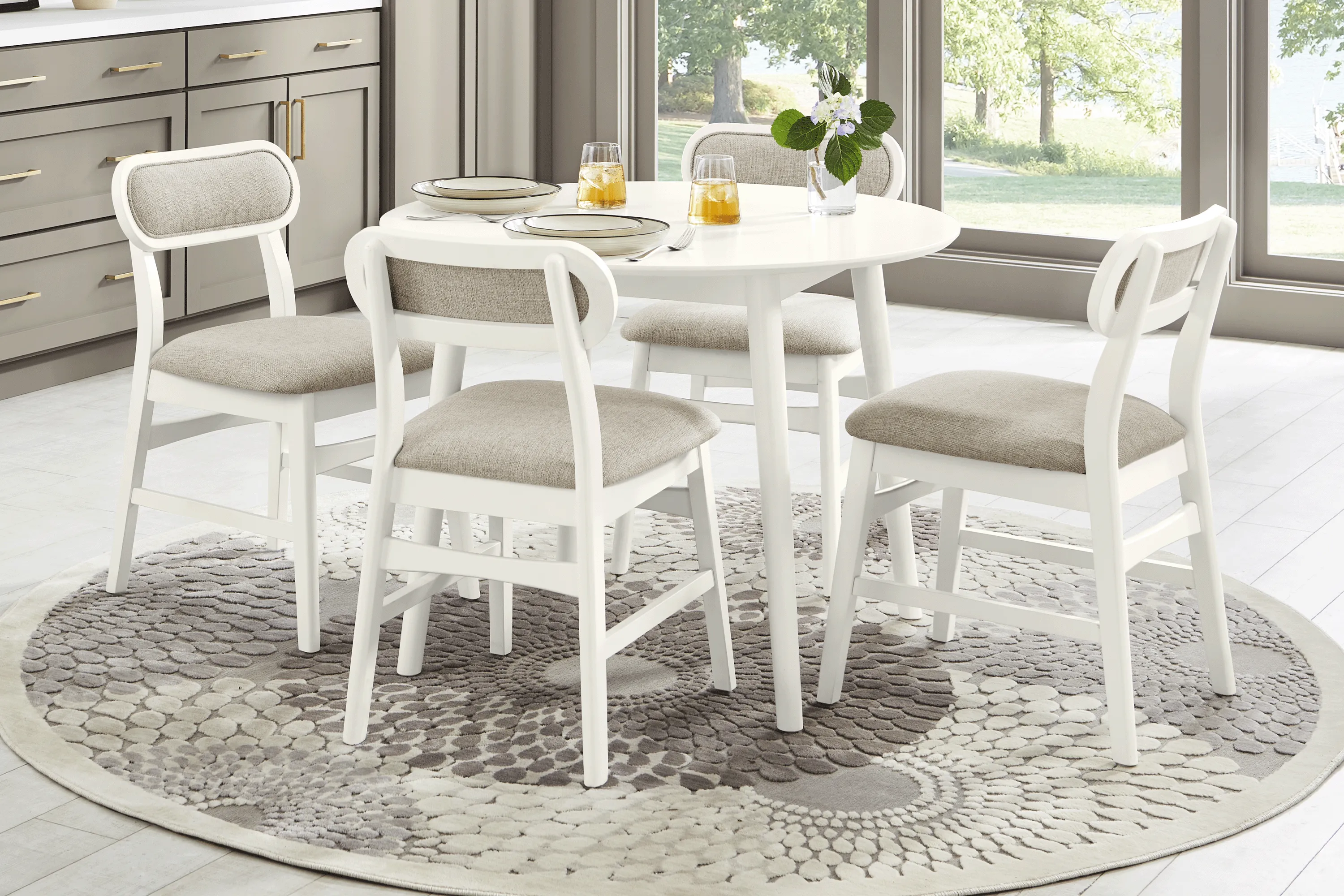 Watertown White Upholstered Side Chair - Thumbnail - Image 2