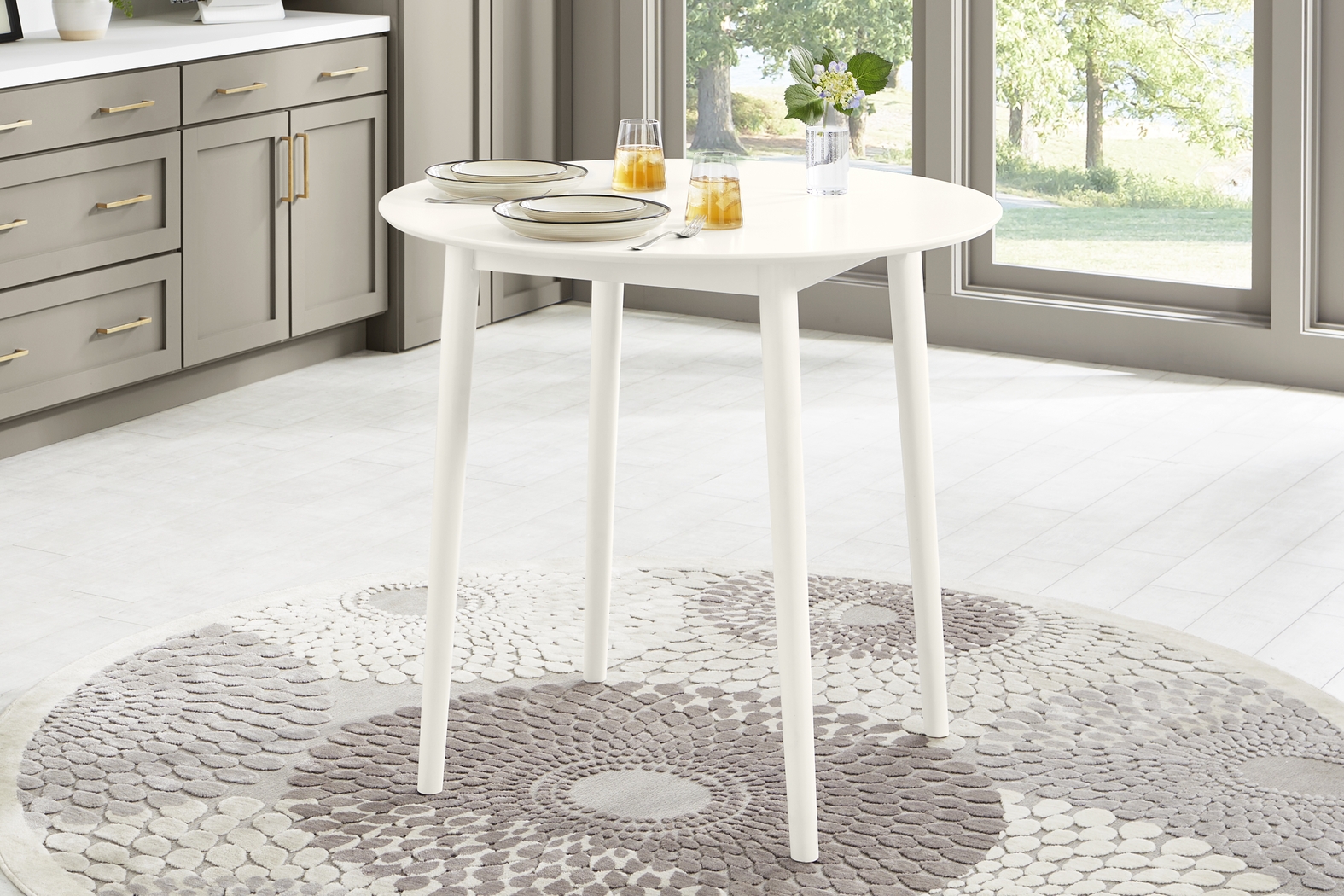 Watertown White Round Counter Height Dining Table - Thumbnail - Image 3