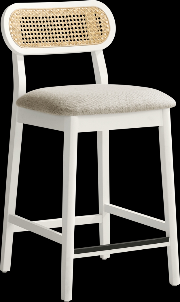 Watertown White Round Counter Height Stool - Thumbnail - Image 1