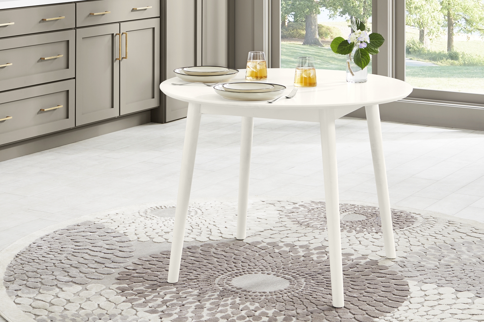 Watertown White Round Dining Table - Thumbnail - Image 3