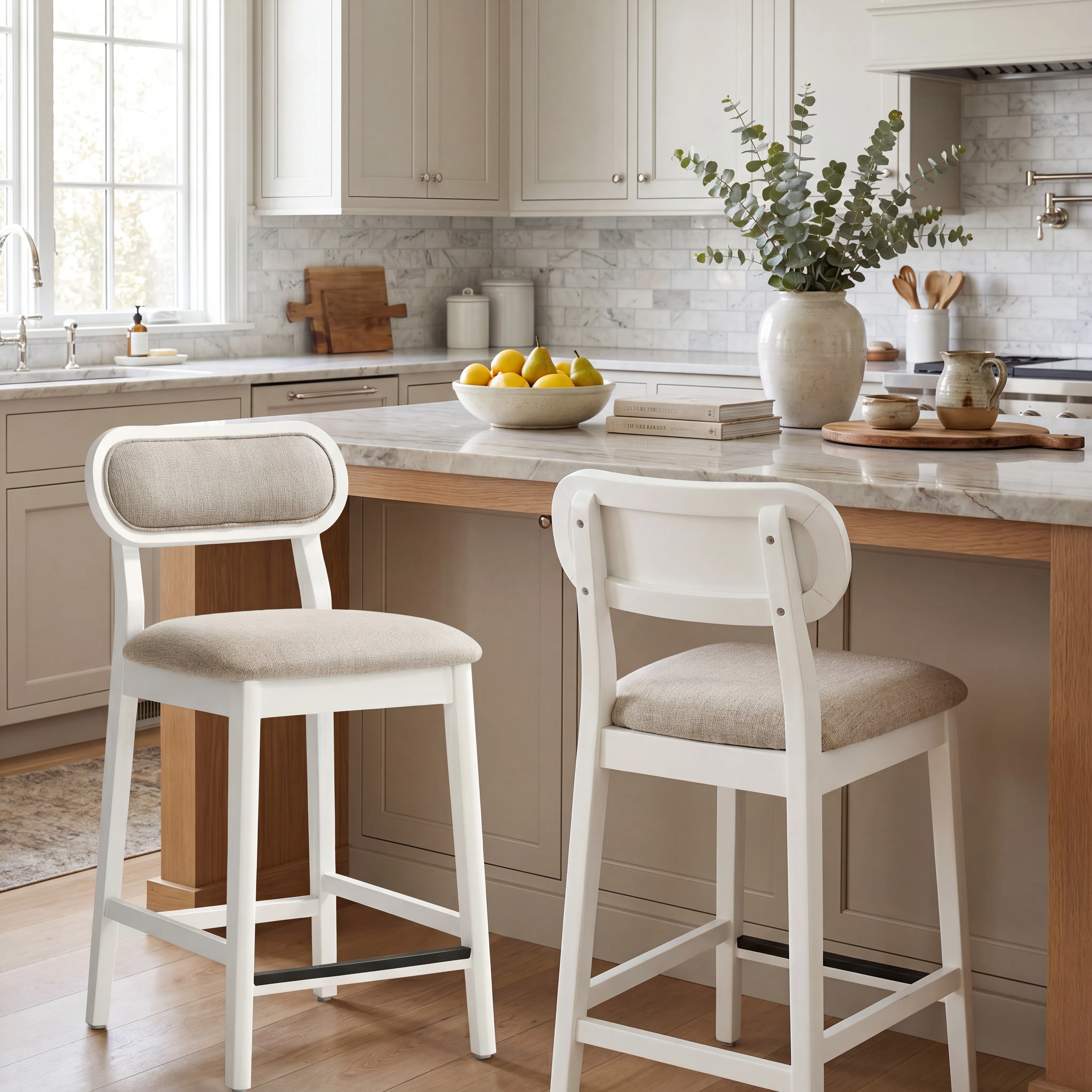 Watertown White 5 Pc Round Counter Height Dining Room - Thumbnail - Image 12