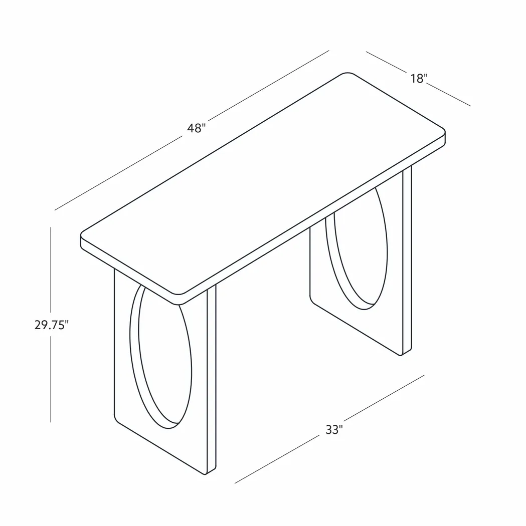 Wator Brown Console Table - Image 3