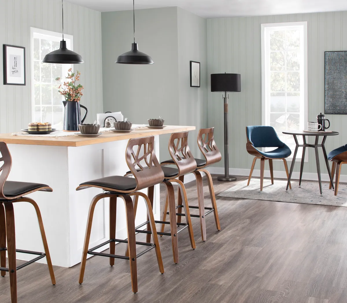 Watsonia Black Counter Height Stool, Set of 2 - Thumbnail - Image 3