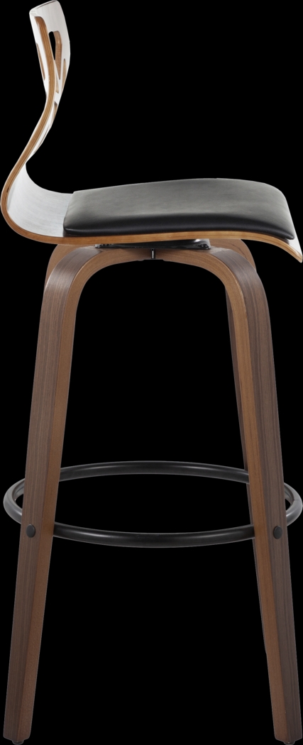 Watsonia Black Swivel Barstool, Set of 2 - Thumbnail - Image 5