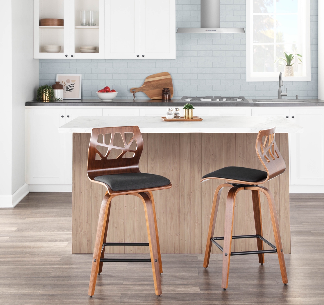 Watsonia Charcoal Counter Height Stool, Set of 2 - Thumbnail - Image 3