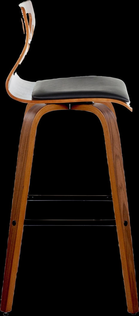 Watsonia II Black Swivel Barstool, Set of 2 - Thumbnail - Image 7