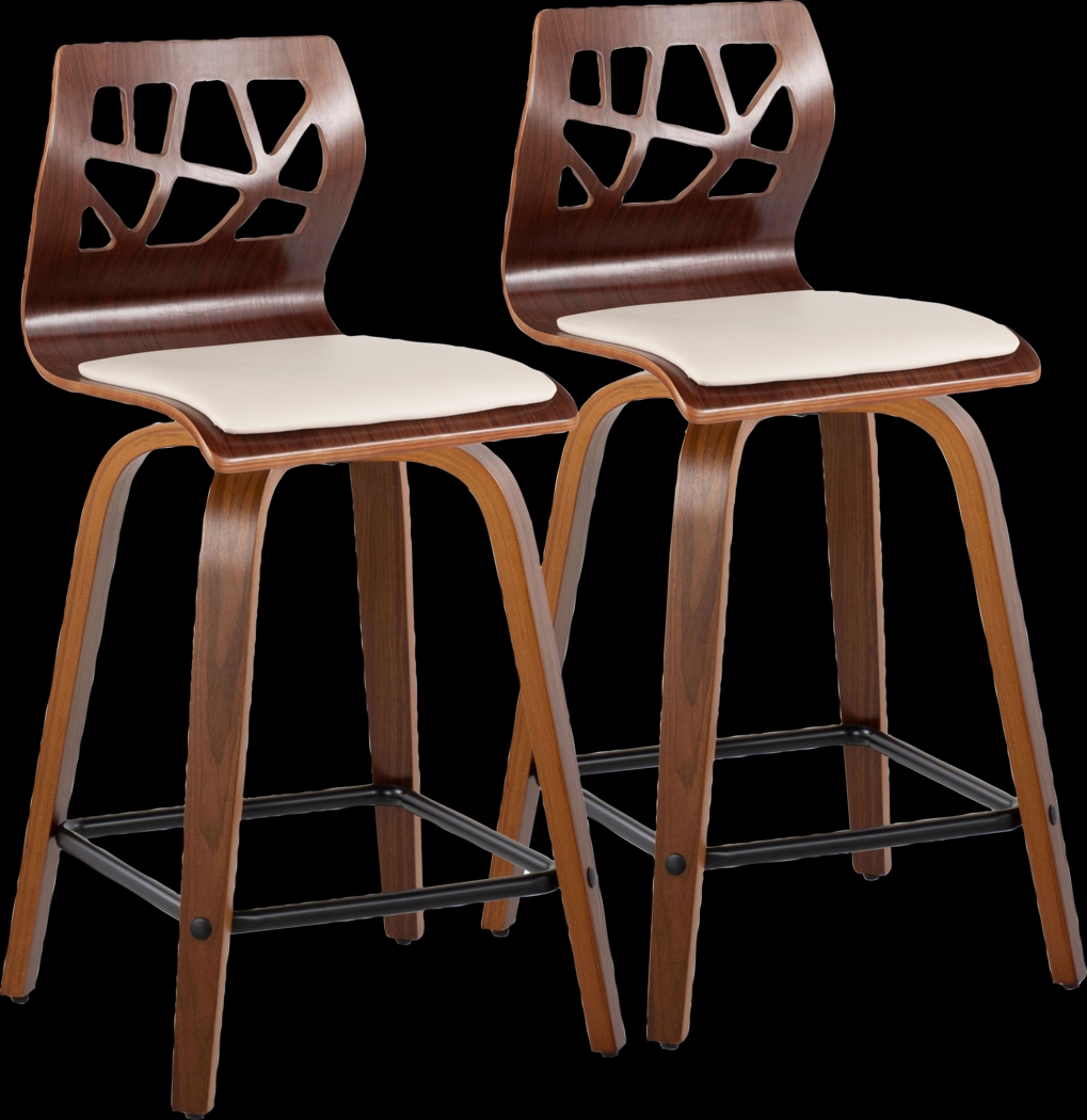 Watsonia II Cream Swivel Counter Height Stool, Set of 2 - Thumbnail - Image 1