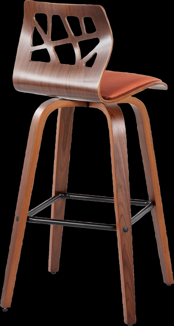 Watsonia II Orange Swivel Barstool, Set of 2 - Thumbnail - Image 10