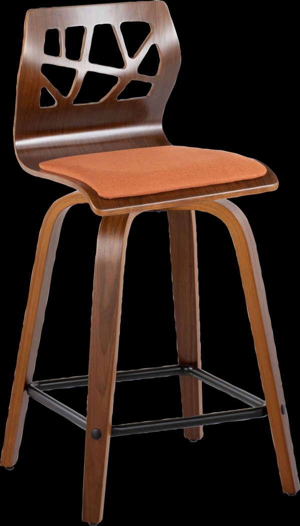 Watsonia II Orange Swivel Counter Height Stool, Set of 2 - Thumbnail - Image 6