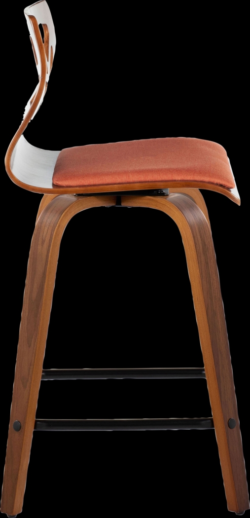 Watsonia II Orange Swivel Counter Height Stool, Set of 2 - Thumbnail - Image 7