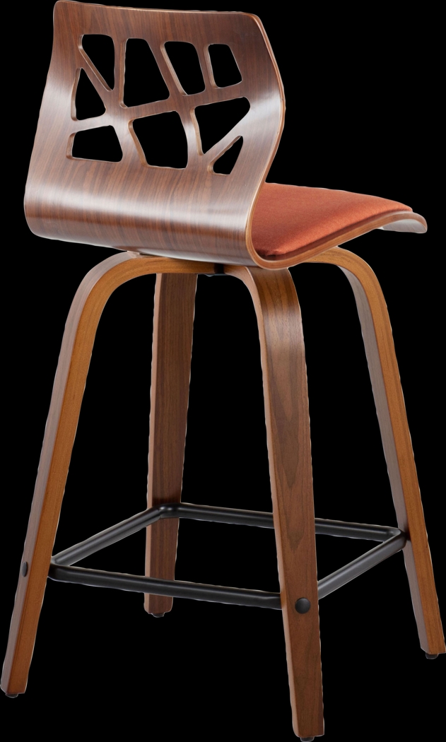 Watsonia II Orange Swivel Counter Height Stool, Set of 2 - Thumbnail - Image 8