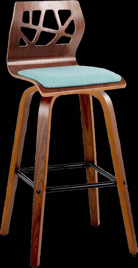Watsonia II Teal Swivel Barstool, Set of 2 - Thumbnail - Image 6