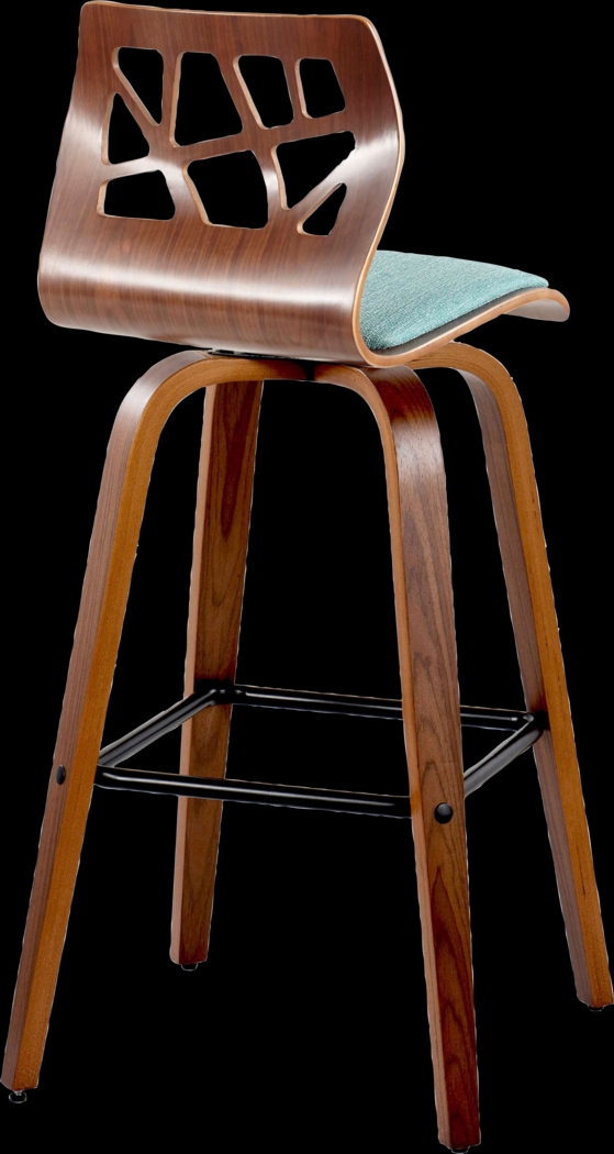 Watsonia II Teal Swivel Barstool, Set of 2 - Thumbnail - Image 8