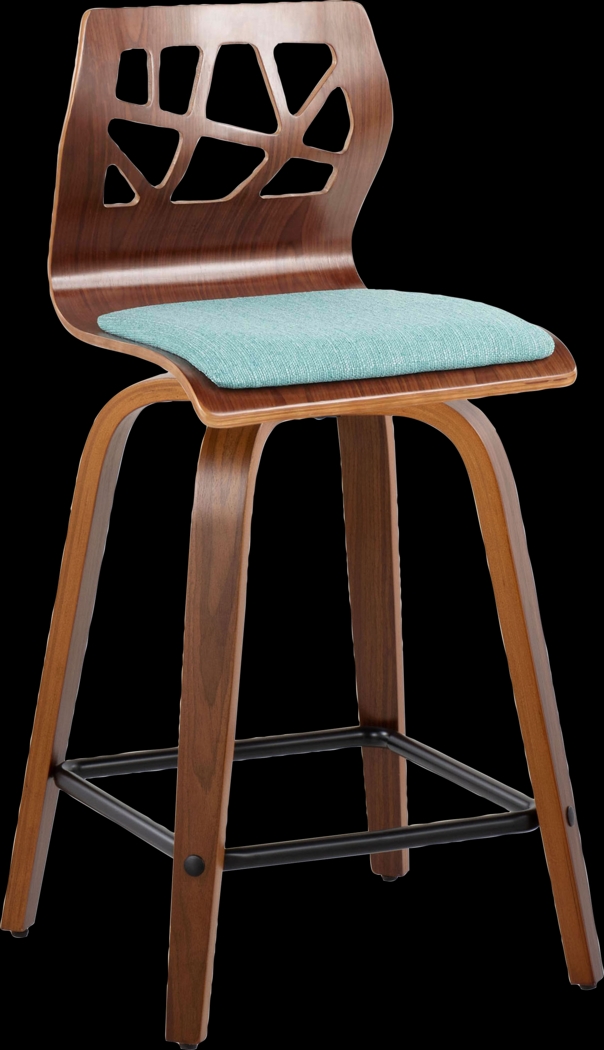 Watsonia II Teal Swivel Counter Height Stool, Set of 2 - Thumbnail - Image 6