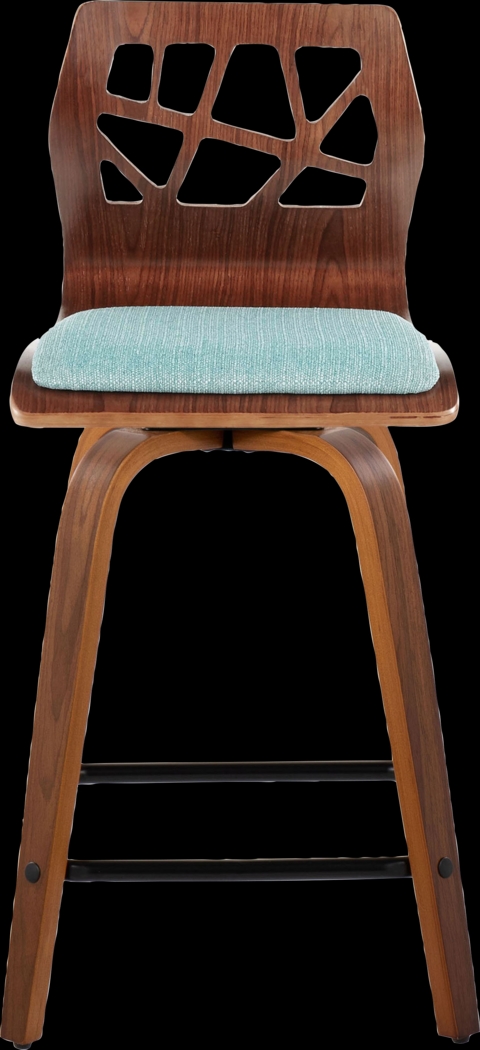 Watsonia II Teal Swivel Counter Height Stool, Set of 2 - Thumbnail - Image 10