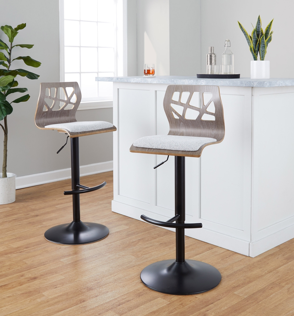 Watsonia III Gray Adjustable Barstool, Set of 2 - Thumbnail - Image 4