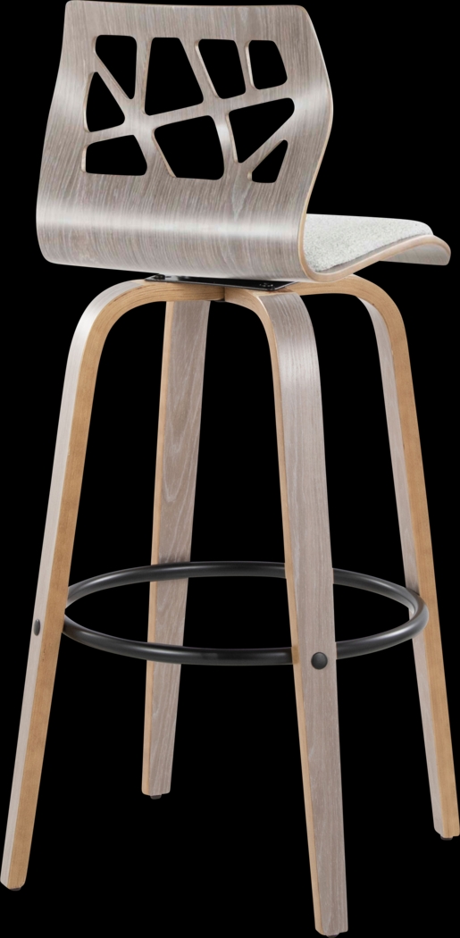 Watsonia III Light Gray Swivel Barstool, Set of 2 - Thumbnail - Image 4
