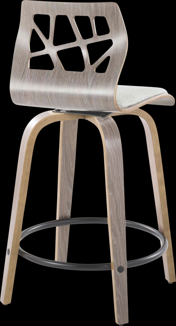 Watsonia III Light Gray Swivel Counter Height Stool, Set of 2 - Thumbnail - Image 4