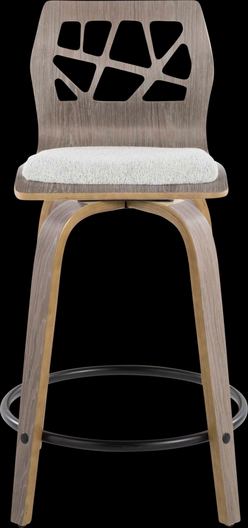 Watsonia III Light Gray Swivel Counter Height Stool, Set of 2 - Thumbnail - Image 6