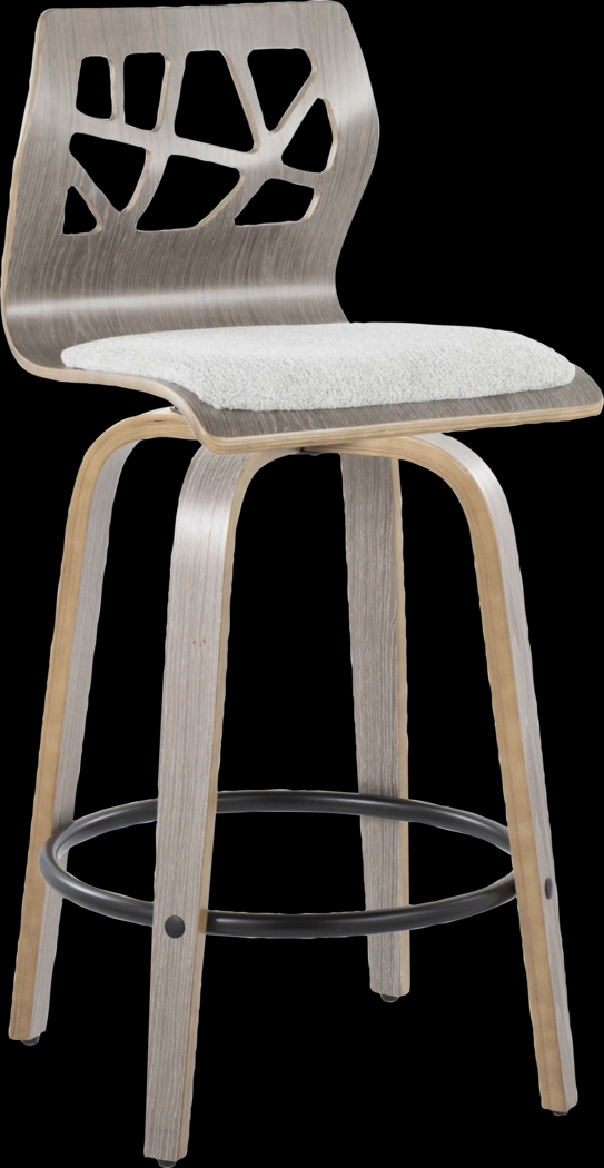 Watsonia III Light Gray Swivel Counter Height Stool, Set of 2 - Thumbnail - Image 6