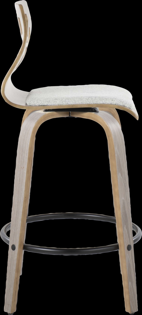 Watsonia III Light Gray Swivel Counter Height Stool, Set of 2 - Thumbnail - Image 7