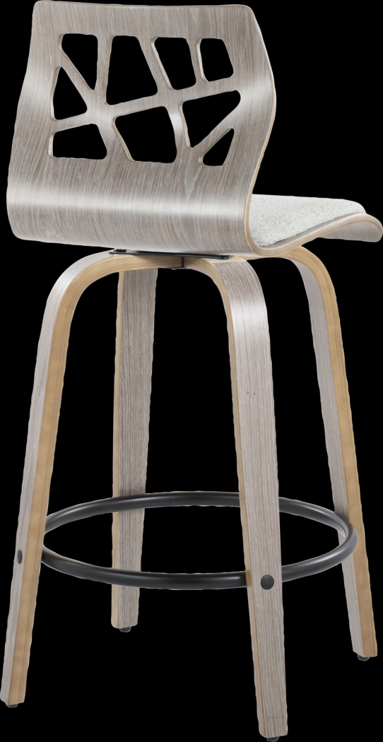 Watsonia III Light Gray Swivel Counter Height Stool, Set of 2 - Thumbnail - Image 8