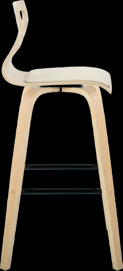 Watsonia III Natural Swivel Barstool, Set of 2 - Thumbnail - Image 7