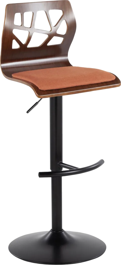 Watsonia IV Orange Adjustable Barstoool, Set of 2 - Thumbnail - Image 6