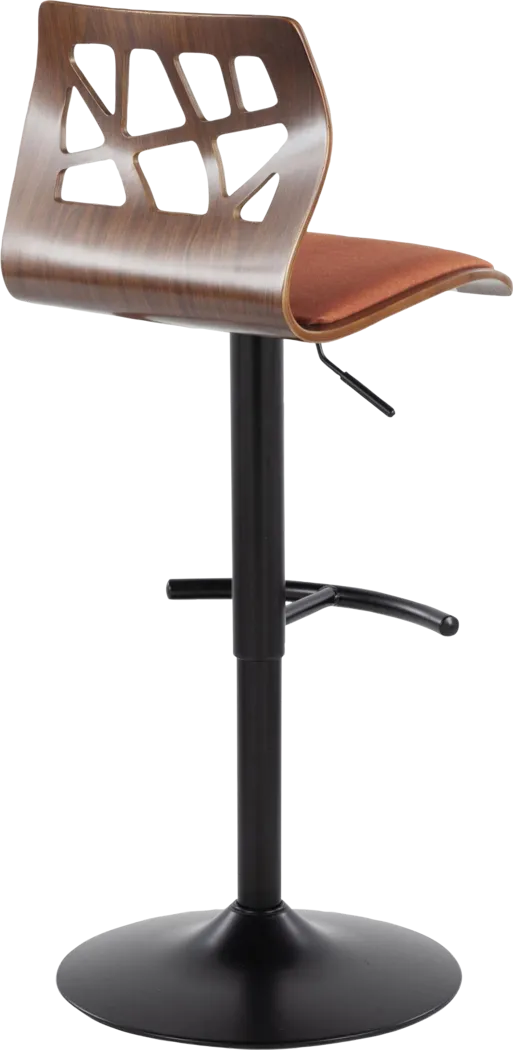 Watsonia IV Orange Adjustable Barstoool, Set of 2 - Thumbnail - Image 8