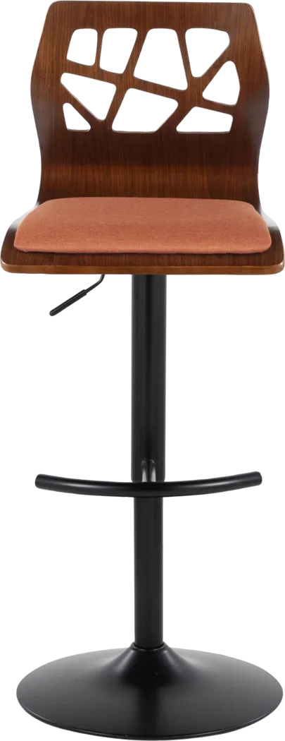 Watsonia IV Orange Adjustable Barstoool, Set of 2 - Thumbnail - Image 10