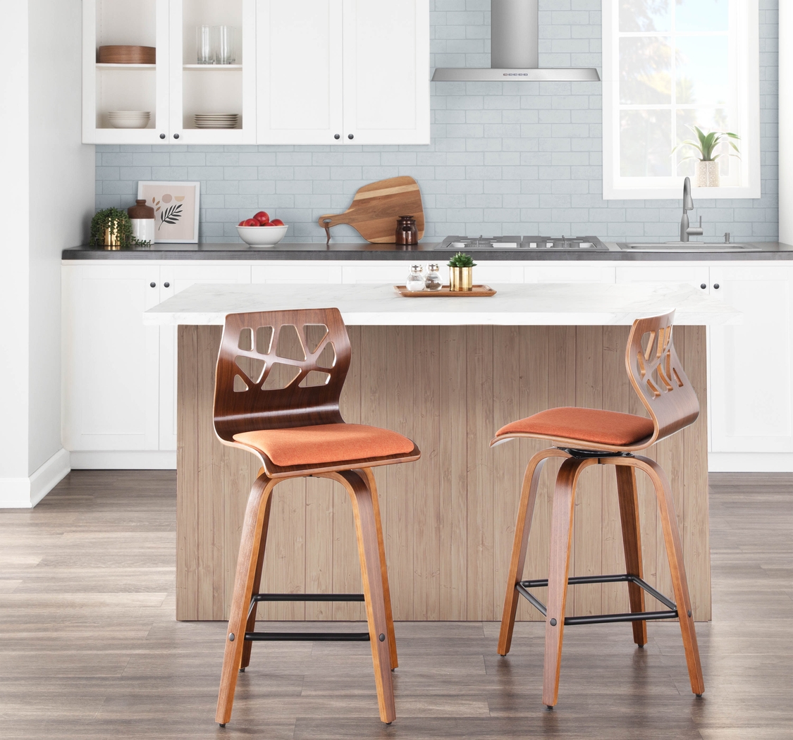 Watsonia Orange Counter Height Stool, Set of 2 - Thumbnail - Image 3