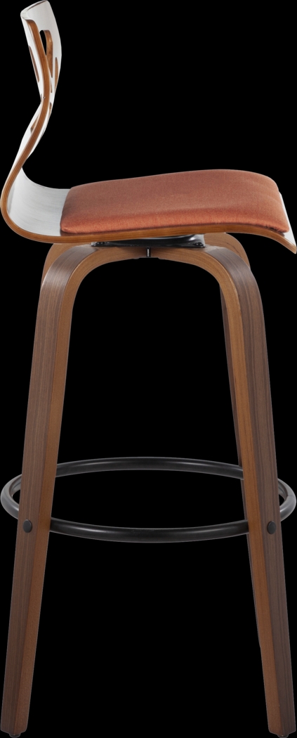 Watsonia Orange Swivel Barstool, Set of 2 - Thumbnail - Image 5